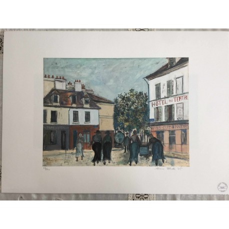 Utrillo Maurice Litografia cm 50x70 con autentica edizione 1995