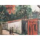 Utrillo Maurice Litografia cm 50x70 con autentica edizione 1995