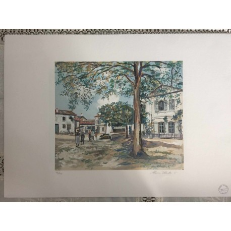 Utrillo Maurice Litografia cm 50x70 con autentica edizione 1995