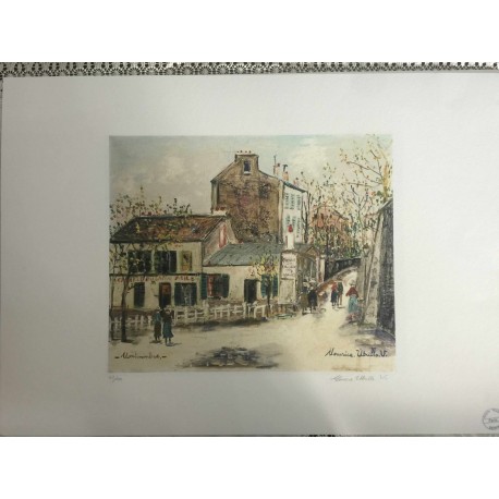 Utrillo Maurice Litografia cm 50x70 con autentica edizione 1995