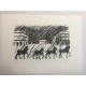 Mario Ceroli lithograph cm 50x70 signed in pencil Rambax Edition