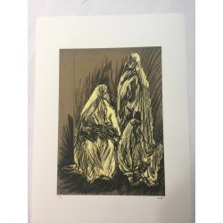 Mario Ceroli lithografie cm 50x70 gesigneerd in potlood Rambax Edition