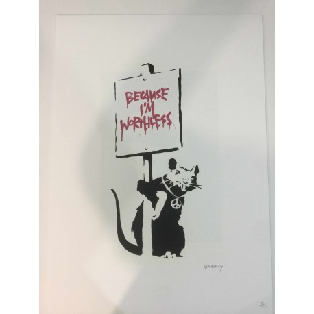 Banksy 50x70 cm POW edizioa - Banksy ziurtagiriarekin