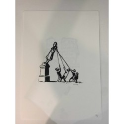 Banksy 50x70 cm POW edition - Banksy con certificado