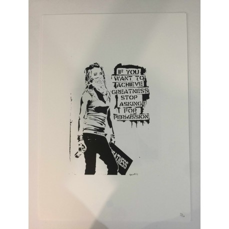 Banksy 50x70 cm POW edition - Banksy con certificado