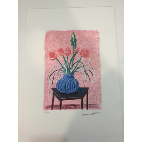 David Hockney lithograph 50x35 cm Spadem edition with certificate