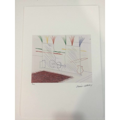 David Hockney lithograph 50x35 cm Spadem edition with certificate