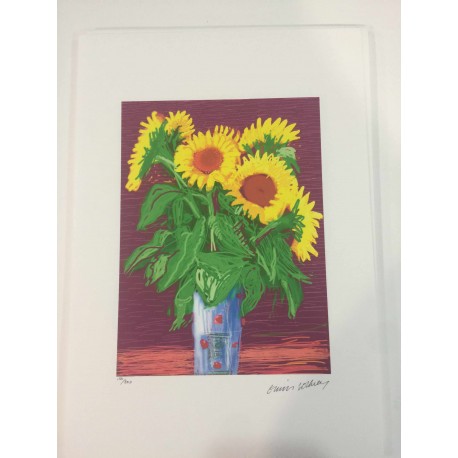 David Hockney lithograph 50x35 cm Spadem edition with certificate