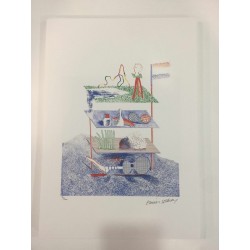 David Hockney lithographie 50x35 cm édition Spadem avec certificat