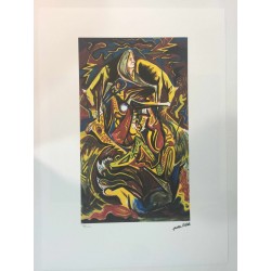 Jackson Pollock litografia 50x70 cm edizione Spadem