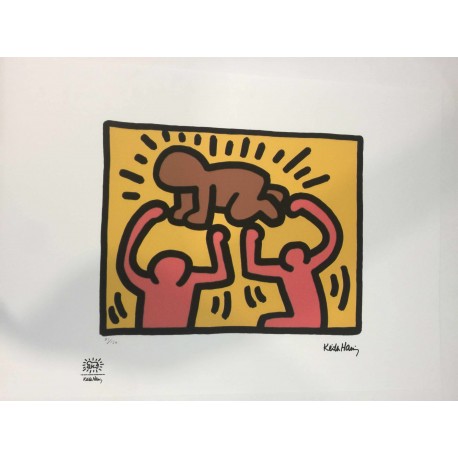 Keith Haring Lithographie 50x70 cm mit Zertifikat