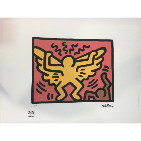 Keith Haring Lithographie 50x70 cm mit Zertifikat