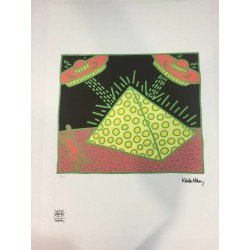 Keith Haring Lithographie 50x70 cm mit Zertifikat