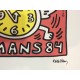 Keith Haring Litografia 50x70 cm ziurtagiriarekin