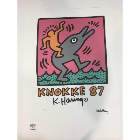 Keith Haring Lithographie 50x70 cm mit Zertifikat