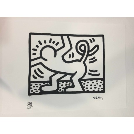 Keith Haring Lithographie 50x70 cm mit Zertifikat