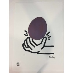 Keith Haring Lithographie 50x70 cm mit Zertifikat