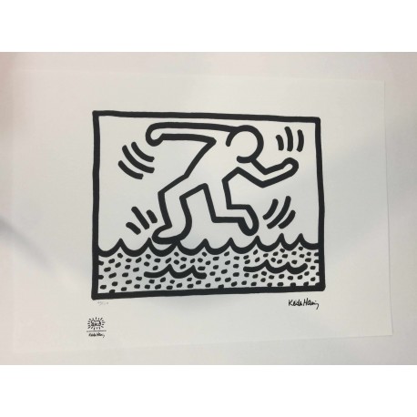 Keith Haring Lithographie 50x70 cm mit Zertifikat