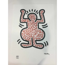 Keith Haring Litografia 50x70 cm ziurtagiriarekin