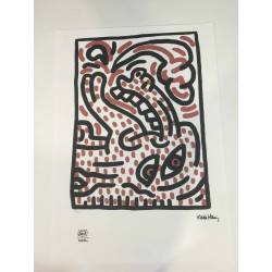 Keith Haring Lithographie 50x70 cm avec certificat