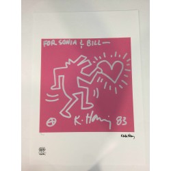 Keith Haring Lithograph 50x70 cm with certificate