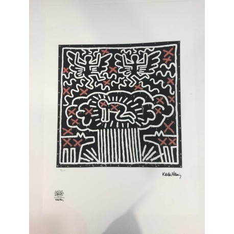 Keith Haring Lithographie 50x70 cm mit Zertifikat