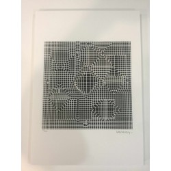 Victor Vasarely litografia 35x50 cm edícia SPADEM