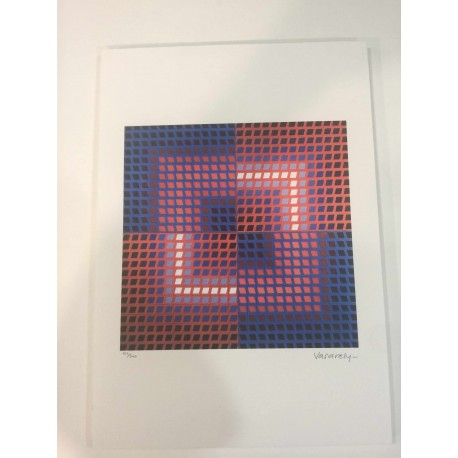 Litografia de Victor Vasarely edição SPADEM de 35x50 cm