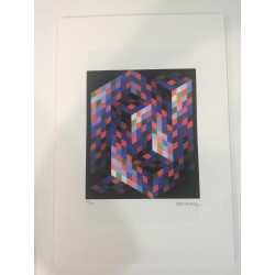 Victor Vasarely litografía 35x50 cm edición SPADEM