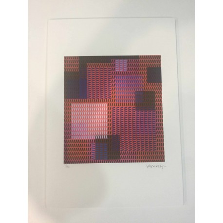 Victor Vasarely litografia 35x50 cm edícia SPADEM