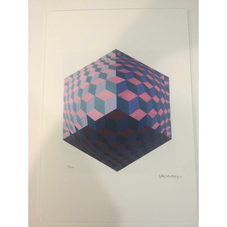 Victor Vasarely litografia cm 35x50 edizione SPADEM
