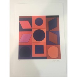 Victor Vasarely litografia cm 35x50 edizione SPADEM