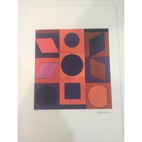 Victor Vasarely litografia cm 35x50 edizione SPADEM