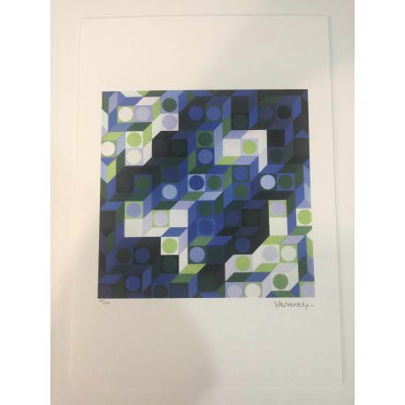 Litografia de Victor Vasarely edição SPADEM de 35x50 cm