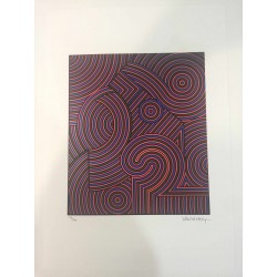 Victor Vasarely litografia 35x50 cm editie SPADEM