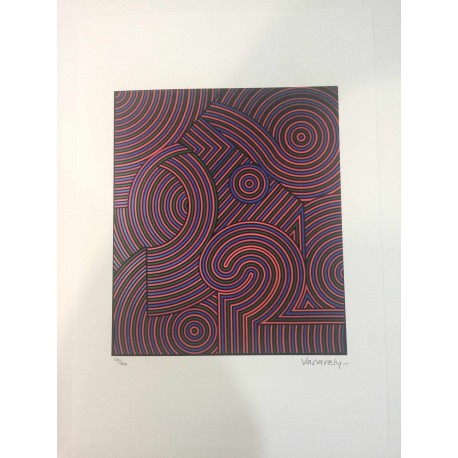 Victor Vasarely litografia 35x50 cm edícia SPADEM