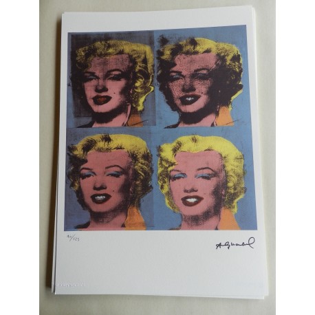 Andy Warhol Litografia ex. 125 cm 35x50